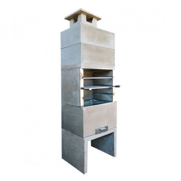 CHURRASQUEIRA MOLDADA PREDIAL MEDIA C/KIT DE INOX