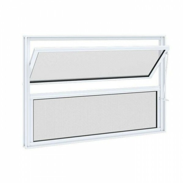 JANELA DE ALUMINIO 60X40CM BASCULANTE BRANCA - RELI 