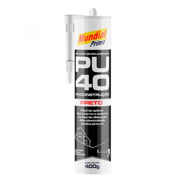 SELANTE PU40 PRETO 400G MUNDIAL PRIME