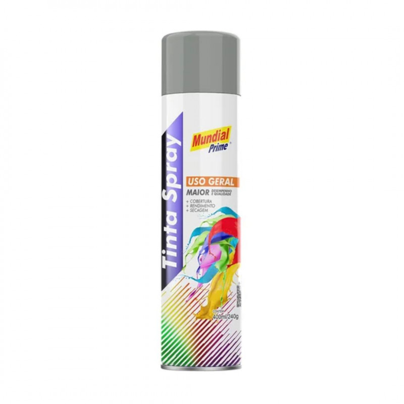 TINTA SPRAY CINZA MEDIO 400ML MUNDIAL PRIME