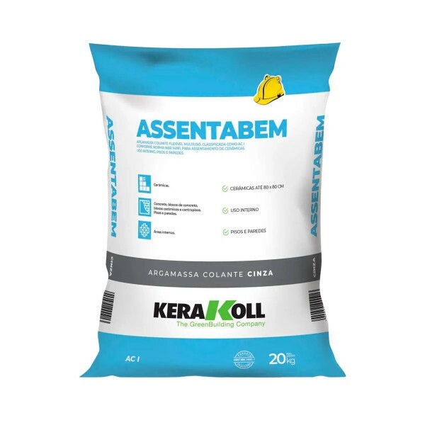 ARGAMASSA AC-I ASSENTABEM CINZA 20KG - KERAKOLL