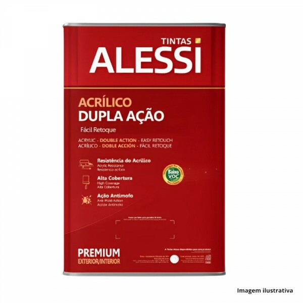 TINTA ACRÍLICA PREMIUM FOSCA DUPLA AÇÃO BRANCO 18L - ALESSI