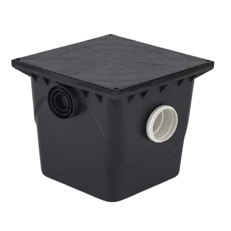 CAIXA DE GORDURA 42L PRETA QUAD C/CESTO - HERC