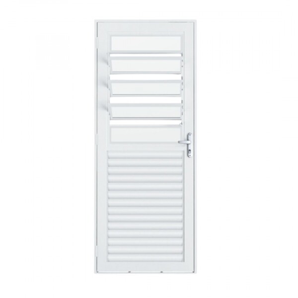PORTA ALUMÍNIO LAMINADO C/VIDRO 80CM ESQUERDA/DIRETA VITRALFER